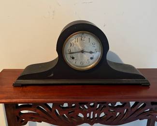 Vintage dark wood antique clock