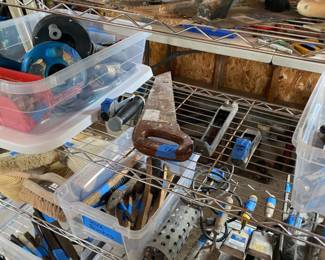 Drywalling tools; tile tools; wire brushes; plumbing supplies, etc.