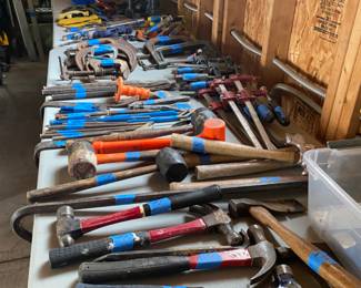 Hand tools-hammers, mallets, clamps, files, pry bars