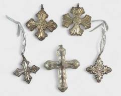 Sterling Silver Crucifix Ornament lot