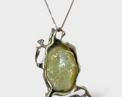 Sterling Silver Brutalist Pendant
