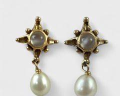 14k Gold Pearl Earrings