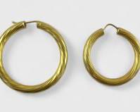 18 k Gold Hoop Earrings