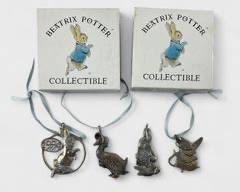 Beatrix Potter Peter Rabbit Sterling Silver Ornaments