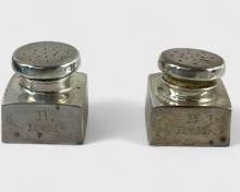 Sterling Silver Modernist Salt and Pepper Shakers