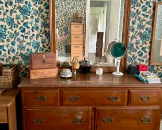 dresser and mirror