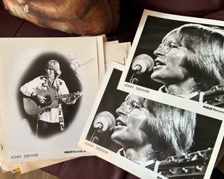 signed John Denver photos