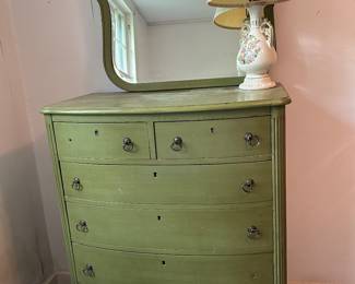 antique dresser and mirror