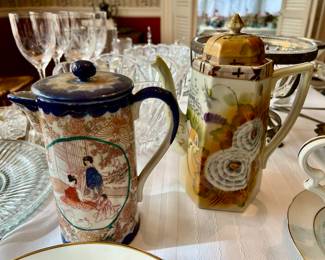 Geisha china coffee pot and other