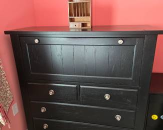 Beautiful Black Pull Down/Hideaway Desk with Drawer Storage