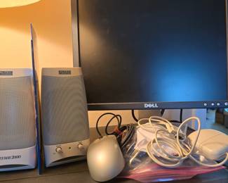 Monitor, Speakers, Mouse