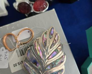 Sterling Pin & Earrings