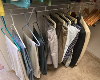Men's Clothing Galore. Shorts, Hats, Sweaters, Polo Shirts Jackets, Sweatshirts, Leather Coat. Mostly XL