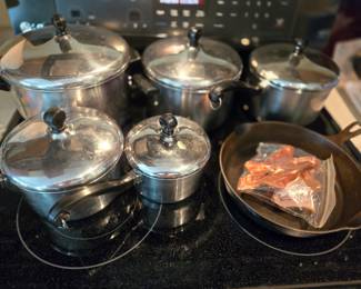 Farberware Aluminum Clad Bottom. Griswold Skillet. All in Great Condition!