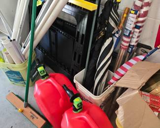 Gas Cans, PVC , Flags, Umbrella's