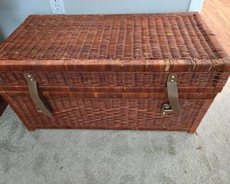 Trunk. Handle needs reattached. Larger Trunk Available but has some damage on the top
