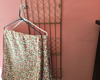 Wall Storage with 3 Bins. Brushed Goldtone. 2 Twin Floral Duvets