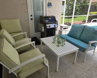 Aluminum Patio Set (2 Chairs, Loveseat & Coffee Table