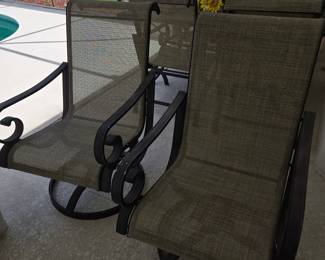 2 Swivel Rock Mesh Chairs