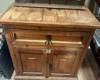 #40 - $160 - 2- Small Spanish side stands solid wood 23.5tx24.5wx16.5