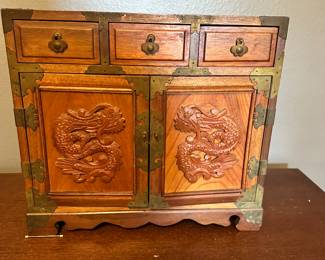 #63 - $80 - Asian jewelry box 14tx15wx6d