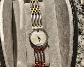 #97 - $200 - Movado Esperanza Mother of pearl face female watch with extra links