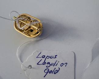#95 - $450 - Lupus Lazuli gold pin 0n 18kt gold