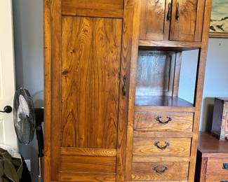 #62 - $480 - Antique Pine armoire 81tx43wx20