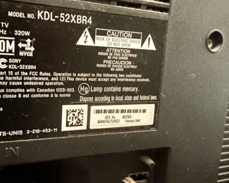#43 - $90 - 2008 - Sony TV 64'