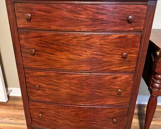 #81 - $350 - 4 Drawer Mahogany dresser 40tx32w18.5d