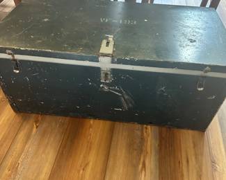 #8 - $150 - WW II Military bunk locker 12.5tx30x15.5