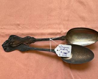 #21 - $100 - 2 - sterling spoons 4.5 oz