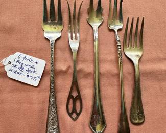 #24 - $75 - 4 forks repousse Stiess fork 2.8 oz