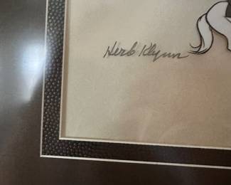 #64 - $90 - Herb Klynn Texas Ranger picture with leather matting17x17