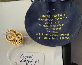 #95 - $450 - Lupus Lazuli gold pin 0n 18kt gold