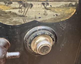 #71 - $250 - Antique safe has combination for the lock 25.5tx16wx17d