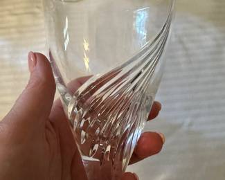 #56 - $90 - #56B - $70 - Bohemian wine glasses gold trimmed - 12 glasses