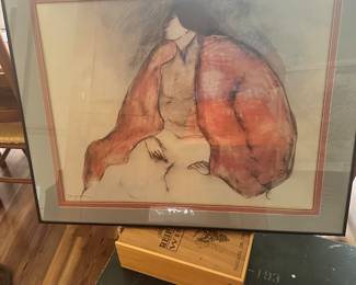 #6 - $ - R C Garman signed 1970 framed print 32.5x25.5