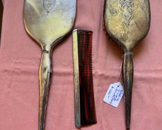 #20 - $100 - Sterling Mirror, brush, comb