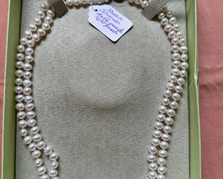 #87 - $90 - Rose Simmons double pearl necklace