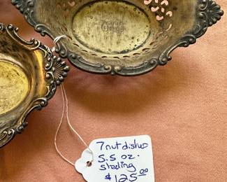 #29A - $125 - 7 - Sterling nut dishes 5.5 oz