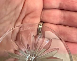 #4 - $90 - 4 - Waterford crystal goblets with crystal decanter
