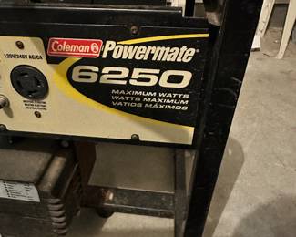 #107 - $250 - Coleman Powermate 6250 generator - was serviced last summer.