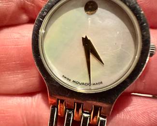 #97 - $200 - Movado Esperanza Mother of pearl face female watch with extra links