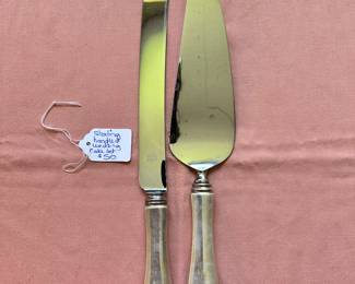#19 - $50 - Sterling handle wedding cake set