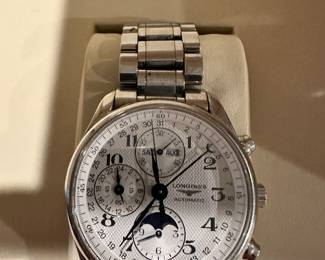 #101 - $1,950 - Longines Master collection stainless Men's watch