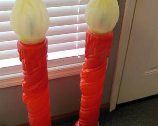 Large weighted vintage Christmas Candles