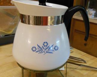 vintage coffee pot and stand