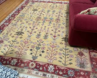 Beautiful Indian hand woven rug with New Zealand wool 8.4x10 in size appraised at over $8000