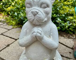 Bulldog yard art